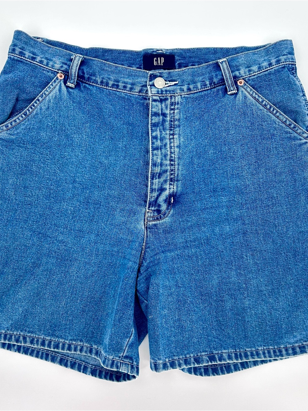 Vintage Gap Carpenter Denim Shorts High Rise Utility Baggy Jean Shorts Size 12